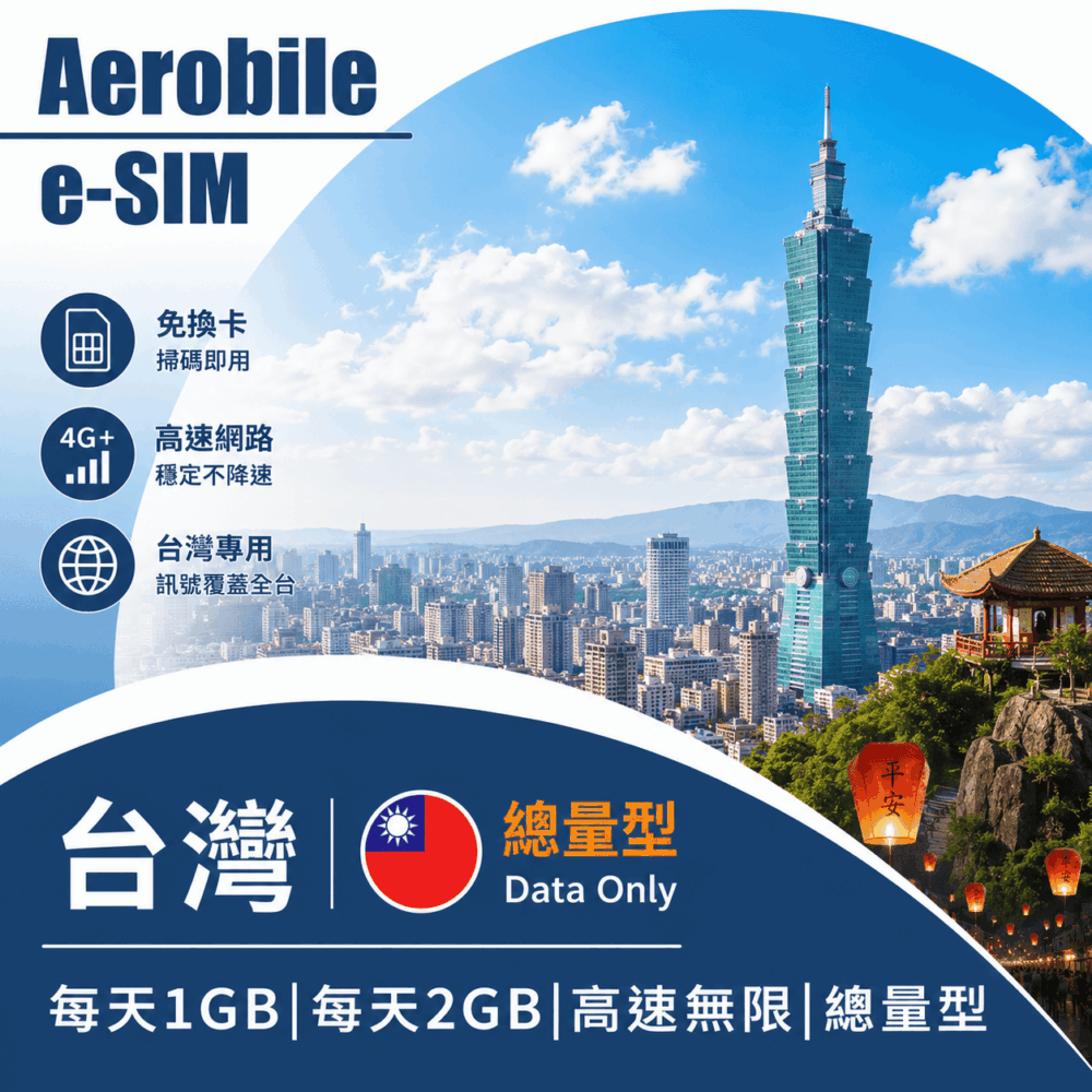 eSIM【台灣】總量型，上網卡無通話【TO】非中國資源
